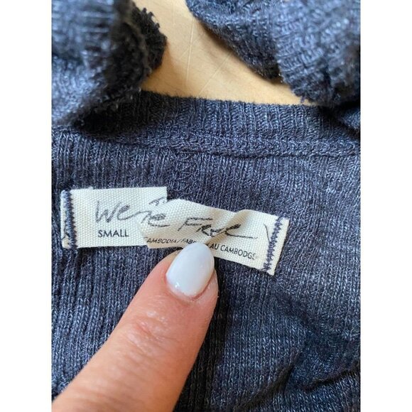 WE The Free "Dreamweaver" Gray Tank Top Sz Small Womens Free People - Picture 5 of 6